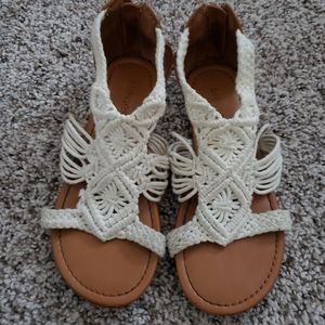 Crochet sandals